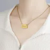 Chaînes Amour Lettre Enveloppe Pendentif Collier Pour Femmes Bijoux Personnalisés Je Vous Lettres Saint Valentin Mère Cadeau Drop Livraison Neckla Dhuk1