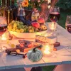 Украшение вечеринки, искусственные бархатные тыквы, разные цвета, маленькая пена, осенний стол, центральная часть, искусственная тыква, Хэллоуин