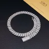 Vente populaire bien Ye personnalité étoile bijoux 13Mm collier en argent Sterling 5A Zircon chaîne à maillons cubains