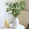 Decorative Flowers Simulated Plant Low Maintenance Indoor Realistic Artificial Tree Branch With Non-withering Green Leaves Wedding Po