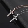 Collane Foto personalizzate Bibbia Proiezione Collana classica Crystal Cross Croce Cristo Preghiera CHRISTINE FEDE GIUSTO GIOKY GIETTLE