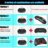 デバイス3F VRメガネ仮想現実ボックスGoogle Cardboard 3Dビデオステレオマイクヘッドセットヘルメット4.76.4 "電話ゲームオプションのゲームパッド