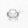 Cluster Rings Link Design Ring Brand Fine Jewerly Classic 925 Sterling Silver Gift for Women