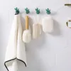 Hooks Nail Free Traceless Paste Cactus Multi Hook Kitchen Hole Wall Hanging Stick