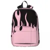 Sac à dos rose flamme imperméable pour étudiant, sac d'école pour ordinateur portable, sac à dos de voyage de grande capacité