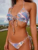 Bär sexig Paisley Print String Bikini Set Micro Thong Brasilian Swimsuit Women 2022 Bandage Cheeky Swimewear Swim Beach Wear Bath Suit