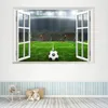 Wallpapers estádio de futebol adesivo de parede bolas de futebol decoração decalque pinturas decorativas cartaz pvc para homem presente