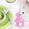 Kök förvaring 4 st påskpås påsar påsar hållare gaffel tyg bordsredskap redskapsbankettfestival bedårande
