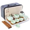 Teaware Sets Customize Chinese Teaset Ceramic Portable Teapot Set Outdoor Travel Gaiwan Tea Cups Of Ceremony Teacup Fine Gifts