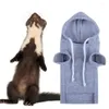 Hundkläder husdjur levererar iller hoodie varaktigt fleece vinter varmare tröja mjuk bekväm jumper väst ödla