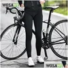 Pantaloni da corsa Wosawe Donna Ciclismo Salopette Pantaloni lunghi Stretti Bici da strada Lady Team Primavera Autunno Giro Traspirante Imbottitura in gel ad asciugatura rapida Drop Del Otga7