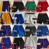 Authentic Classic Retro Basketball Shorts With Pockets Real Embroidered Baskeball Pocket Short Breathable Gym Training Beach Pants Sweatpants Pant