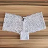 Women's Panties 2 Pcs Lace Boyshorts Women Transparent Sexy Underwear Mid Waist Fashion Printed Underpants Breathable Hollow Out Boxers