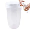 Bakverktyg roterande mjöl sieve cup hand hållen halv automatisk mixer fin mesh sifter dispenser duster hushåll soda