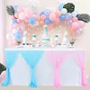 Tulle Solid Color Mesh Gace Lace Wedding Table Kjol Birthday Banket Desk kjolen Firande Baby Shower Party Decoration 240315