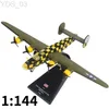 Aircraft Modle 1/144 Scale USA WWII B-24D Liberator Bomber Model Airplane Model Diecast Metal Military Aircraft Display Collections Toy YQ240401