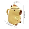 Mugs Cute Capybara Mug Ceramic Coffee 3D Cartoon Couple Cup With Handle And Lid Novelty Funny Animal Tea Gift