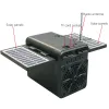 Högtalare Solarpanel Emergency Charging Battery FM Radio med plugin -kortladdning Portabel Bluetooth -högtalare