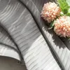 Серые тюлевые шторы, жалюзи, стиль для гостиной, полосатая вертикальная вуаль, прозрачная занавеска для спальни, домашний декор, индивидуальный размер 240326