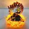 Anime Manga Dämon Anime Figuren Rengoku Kyoujurou Feuer Led Szene DIY PVC Action Figur Spielzeug für Kinder Kimetsu keine Yaiba Puppe 14 cm 240401