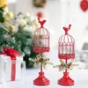 Candle Holders Christmas Pillar Holder Menorah Advent Wreath Set Of 2 Metal Stand For Weddings And Parties