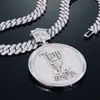 Bijoux hip hop personnalisés en argent Sterling 925 pour hommes, pendentif en diamant Mossanite Moissanite pour chaîne cubaine de Tennis