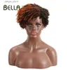 Perruques synthétiques Bella afro perruque curly bouclée putain synthétique courte 10 pouces dreadlock cheveux bouclés ombre blonds rouges orange cosplay perruques pour les femmes noires y240401