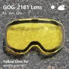 Des lunettes d'origine jaune ornée de verres magnétiques pour ski GOG2181 ANTIFOG UV400 SKI SNOYS Snow Ggggles Night Ski (Only Lens)