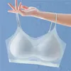 Bras Ultra cienkodowe jedwabne jedwabne bieliznę kobiety plus size seksowne top letnie piękno