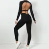 Aktif Setler Fitness için Uzun Kollu Üst Takım 2024 Lycra Gym Set Kadınlar Spor Giyim Sırtsız Spor Kıyısı Kadın Trailsuit Kırmızı Pembe Yeşil