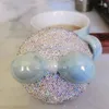 Tasses Tasses en céramique de papillon mignon avec couvercle de poignée en strass pour les femmes tasse à boire jus de lait café tasse d'eau de bureau Drinkware 400ml