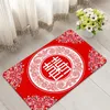 Tapis de bain Accueil Décoration de mariage Mariée dans la porte Slip Tapis rouge Chambre Hi Word Pad Mat Fournitures