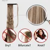 Синтетические парики Синтетические парики хвоста для женщин с длинными волнистыми коричневыми хвостовыми волосами обертывают фальшивые волосы хвоста ежедневно использовать косплей Y240401