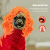 Hundkläder Curly Pet Decors valp curls party tillbehör Långt hårdräkt rekvisita hatt roligt