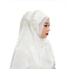 Scarves High Quality Women Chiffon Plain Scarf Luxury Beaded Headscarf Muslim Arab Hijab Headband Wraps Foulard Shawls 170 72cm