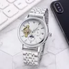 Design mecânico relógio de luxo para homens moda negócios alta qualidade couro relógios automáticos quadrado aço inoxidável relógio + caixa