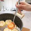 Stainless Steel Soup Spoons Thickened Long Handle Big Meal Spoon Hotel Dining Room Cooking Scoop Kitchen Tableware Supplies TH1367