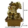 Figurine decorative Da tavolo Circolante Fontana a cascata a 3 piani Fengshui cinese Decorazioni per interni Ornamento di zucca dorata Home Office