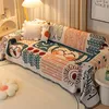 Cartoon Sofa Cover Dubbel Gebruik Bedden Blanekets Gooi Deken Picknick Mat Met Kwastje Bed Universele Decoratieve 240325