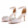 BOMBAS CRISTAL Queen Women Women Banquet Sapatos de casamento Sapatos de casamento doces Party Party Dance Bomba