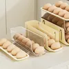 キッチンストレージ冷蔵庫の卵主張ラック3レイヤートレイ冷蔵庫ボックスホルダーコンテナ組織