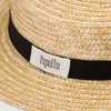 Flat-top plattbrimmad halmhatt barns stickade hattar mens och kvinnors barnskytte med Sun Hat 240319