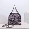 Designer Stella McCartney Falabella Bag Mini Tote Woman Metallic Sliver Black Tiny Shopping Påsar Kvinnor Handväska Läder axel