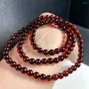 Lien Bracelets 5.8mm Naturel Sang Opale Triple Cercle Bracelet Pour Femmes Charme Fortune Énergie Bracelet Chaîne Minérale Femme Amulette Bijoux