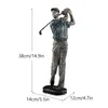 Vilead Golf Figure Statue Resin Vintage Golfer Figurines Home Alone Office Living Room Decoration Sport Objects Crafts Vessel 240318