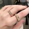 Ontwerper Hoge versie V Goud van caleidoscoop van hoge kwaliteit van caleidoscoop ring smal editie paar heren en dames 18k klaver hand sieraden