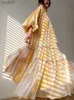 Базовые повседневные платья, винтажные миди для женщин, новинка 2023 года, летние французские элегантные вечерние платья с большим подолом, свободное милое женское платье с длинными рукавами yq240402