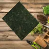 Tappeto verde con fiori decorativi, prato artificiale, muschio simulato, tappetino finto, erba, licheni, micro scena verde