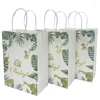 Gift Wrap 5Pcs Jungle Animal Printed Palm Leaf Oh Baby Bag Kids Birthday Party Decor Shower Theme Candy Packaging Bags