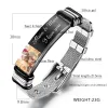 Armbänder Duoying Benutzerdefinierter Fototextdruck Tenniskette Mesh-Armband Edelstahlbild Personalisiertes Weihnachtsgeschenk, Armband